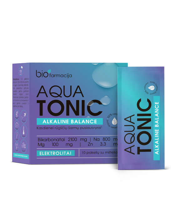 BIOFARMACIJA Aqua Tonic Alkaline paciņas, 10 gab. - 1