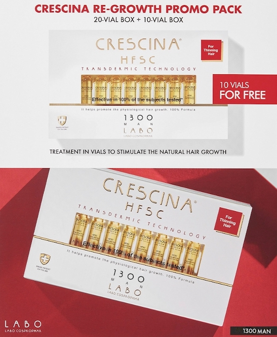 CRESCINA Transdermic 1300 Man (20+10) ampulas, 30 gab. - 1