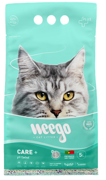 WEEGO Care+ cementējošās smiltis kaķiem, 5 L - 1