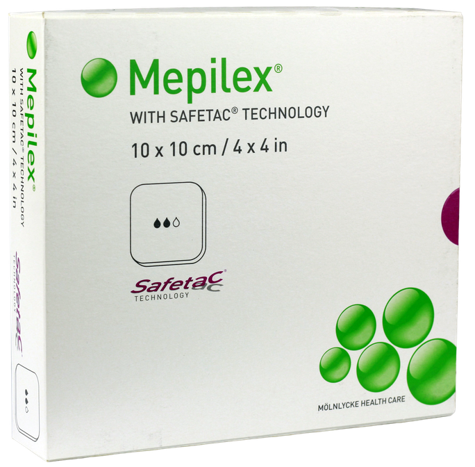 MEPILEX 10x10 cm brūču pārsējs, 5 gab. - 1