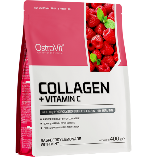 OSTROVIT Collagen + Vitamin C 400g Raspberry Lemonade with Mint pulveris, g - 1