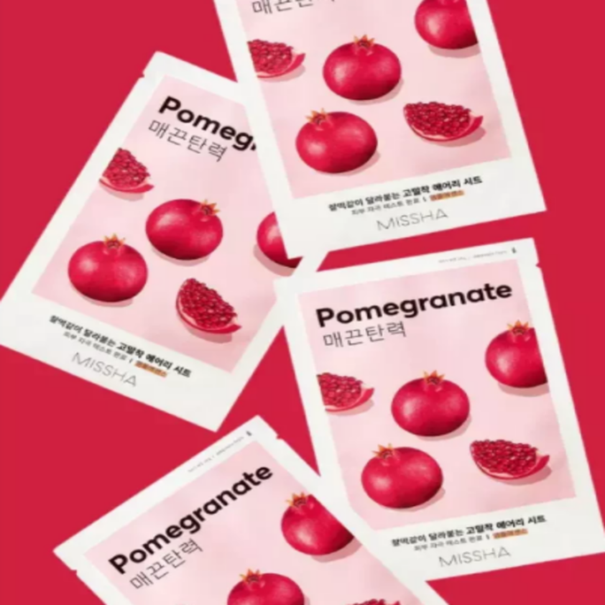 MISSHA Airy Fit Pomegranate sejas maska, 19 g - 2