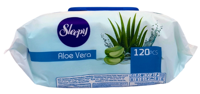 SLEEPY Aloe Vera mitrās salvetes, 120 gab. - 1