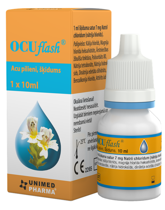OCUFLASH 10 ml acu pilieni, 1 gab. - 1