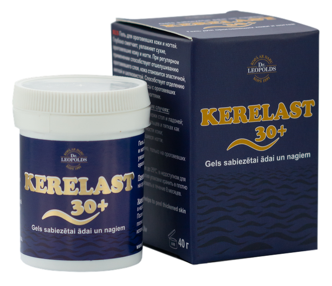 KERELAST 30+, sabiezētai ādai un nagiem gels, 40 ml - 1