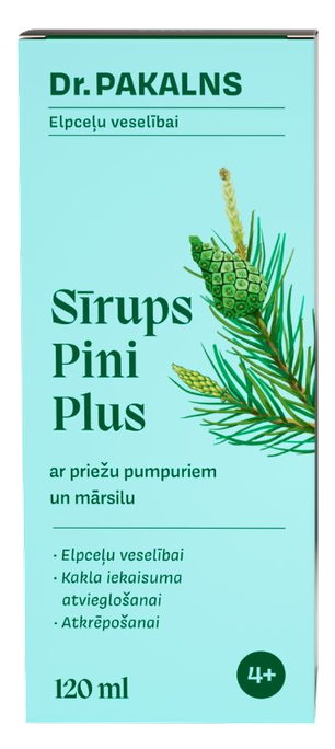 DR. PAKALNS Pini Plus sīrups, 120 ml - 2