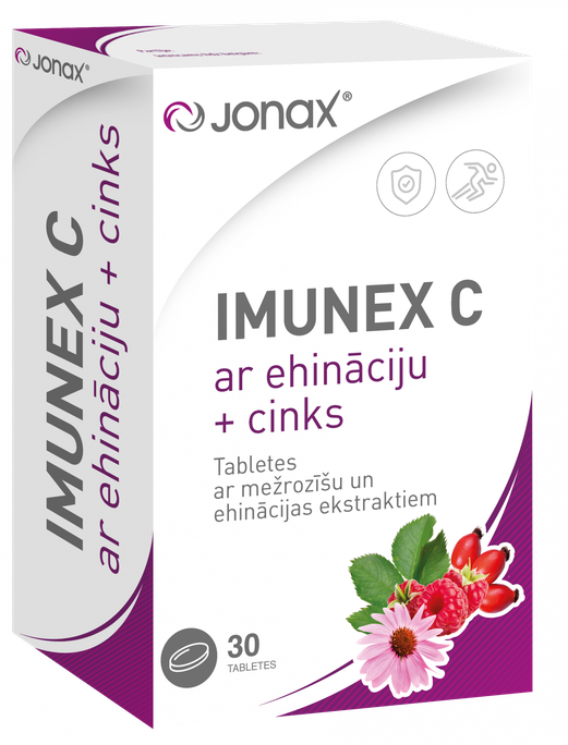 JONAX Imunex C ežiuolė + cinkas tabletės, 30 vnt. - 1