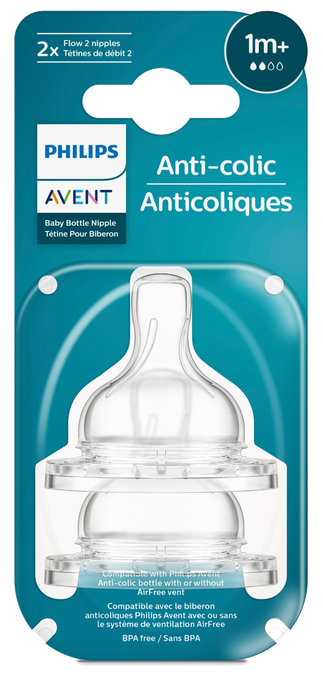 PHILIPS Avent Anti-Colic 1m+ knupis, 2 gab. - 1