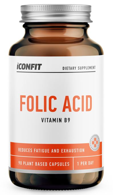 ICONFIT Folijskābe, B9 Vitamīns 400 g kapsulas, 90 gab. - 1