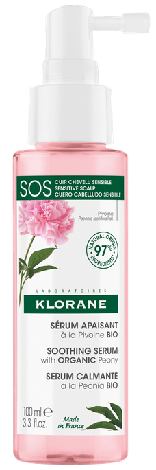 KLORANE ar peonijām jūtīgai galvas ādai serums, 100 ml - 1