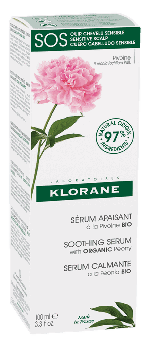 KLORANE ar peonijām jūtīgai galvas ādai serums, 100 ml - 2