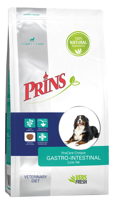 PRINS ProCare Diet Croque Gastro-Intestinal Low Fat sausā barība, 10 kg - 1
