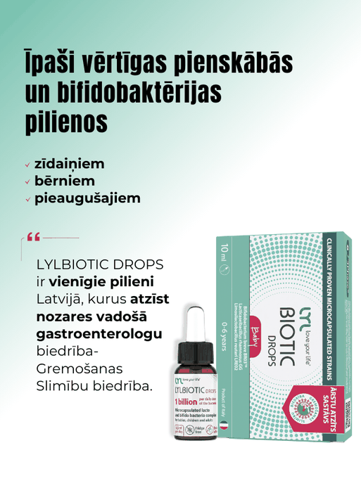 LYL BIOTIC Drops (20 devas) pilieni, 10 ml - 4