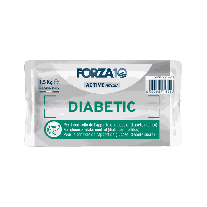 FORZA10 Active Vetdiet Diabetic, Suņiem sausā barība, 1.5 kg - 3