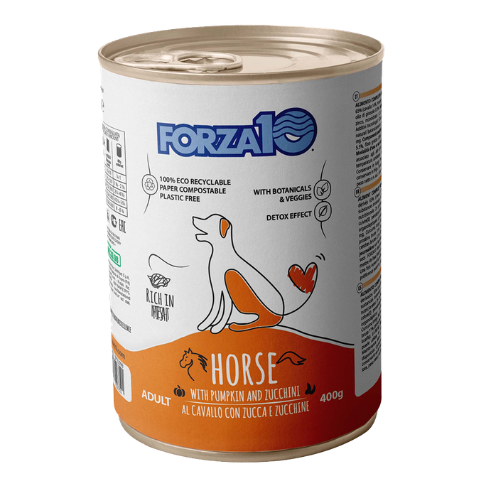 FORZA10 Maintenance Zirgs Ar Ķirbi Un Cukini, Suņiem mitrā barība, 400 g - 1