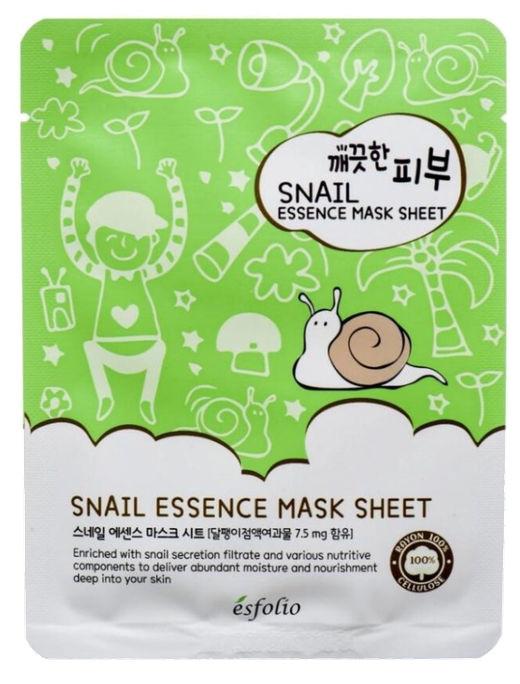 ESFOLIO Pure Skin Snail Essence auduma sejas maska, 1 gab. - 1