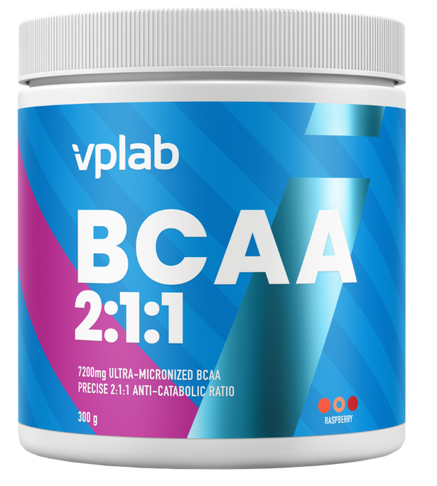 VPLAB BCAA 2:1:1 Raspberry pulveris, 300 g - 1
