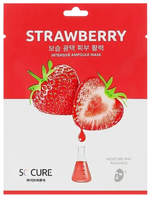5C CURE Strawberry sejas maska, 1 gab. - 1