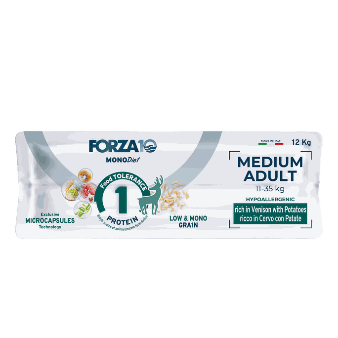 FORZA10 Monodiet Medium Adult Ar Briedi Un Kartupeļiem, Suņiem sausā barība, 12 kg - 3