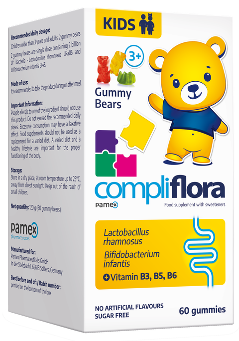 COMPLIFLORA Kids Gummy Bears pastilas, 60 gab. - 1