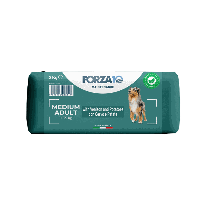 FORZA10 Maintenance Medium Adult, su elniena ir bulvėmis, šunims sausas pašaras, 2 kg - 3