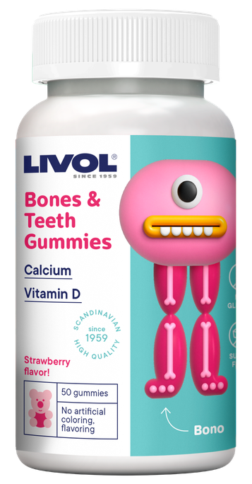 LIVOL Bones & Teeth košļājamās pastilas, 50 gab. - 1