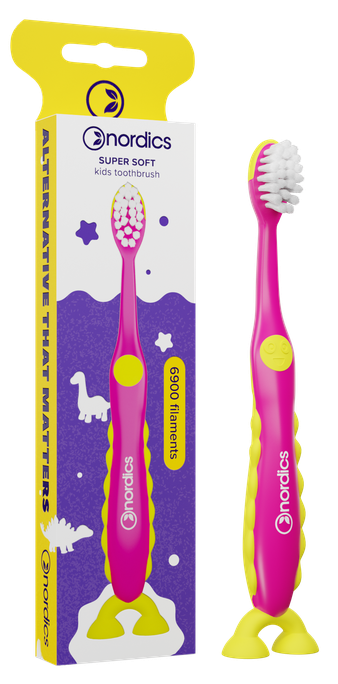 NORDICS Super Soft 2+ Purple zobu birste, 1 gab. - 1