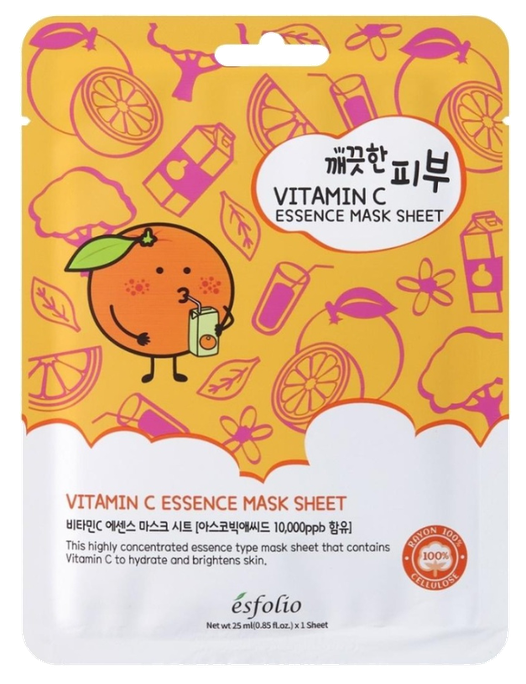 ESFOLIO Pure Skin Vitamin C Essence auduma sejas maska, 1 gab. - 1