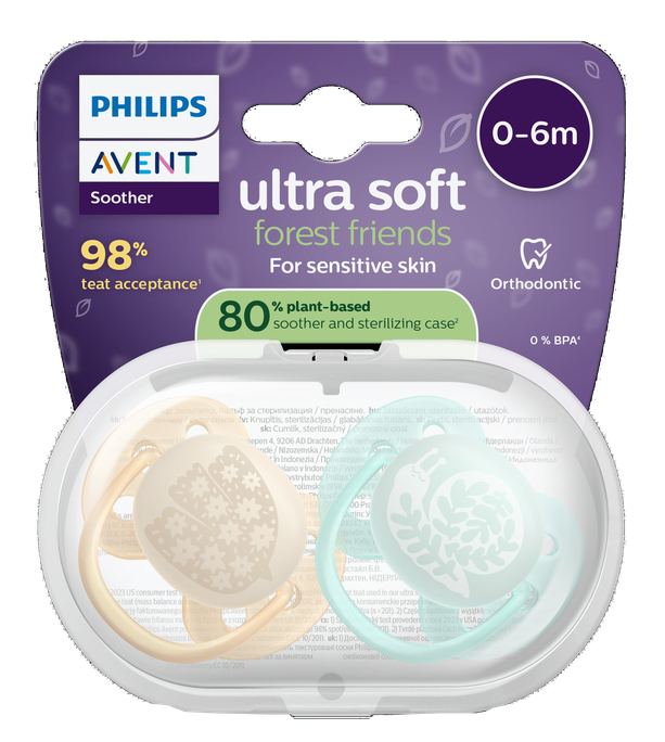PHILIPS Avent Ultra Soft 0-6 m māneklītis, 2 gab. - 1
