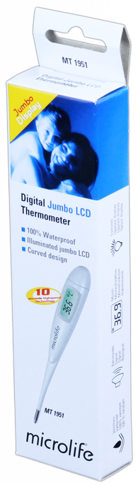 MICROLIFE Digital Jumbo LCD digitālais termometrs, 1 gab. - 1