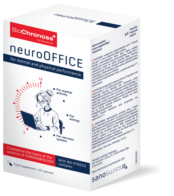 BIOCHRONOSS NeuroOFFICE kapsulas, 60 gab. - 2