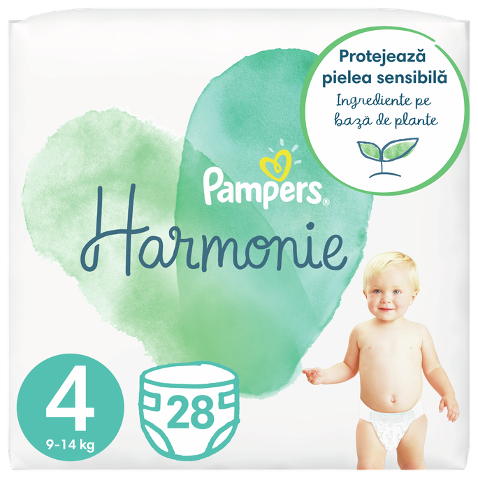 PAMPERS Harmonie 4 (9-14 kg) autiņbiksītes, 28 gab. - 1