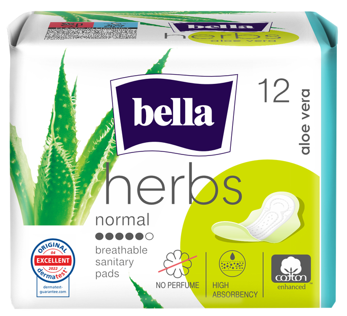 BELLA Herbs Aloe Vera higiēniskās paketes, 12 gab. - 1