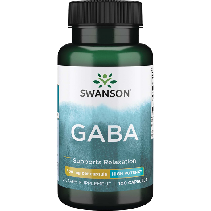 SWANSON GABA 500 Mg, emocinio balanso gerinimui, kapsulės, 100 vnt. - 1