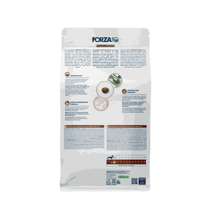 FORZA10 Active Vetdiet Intestinal Colon Fase 2  Mini/Toy, Suņiem sausā barība, 1.5 kg - 2