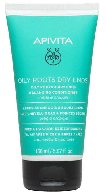 APIVITA Oily Roots Dry Ends matu kondicionieris, 150 ml - 1