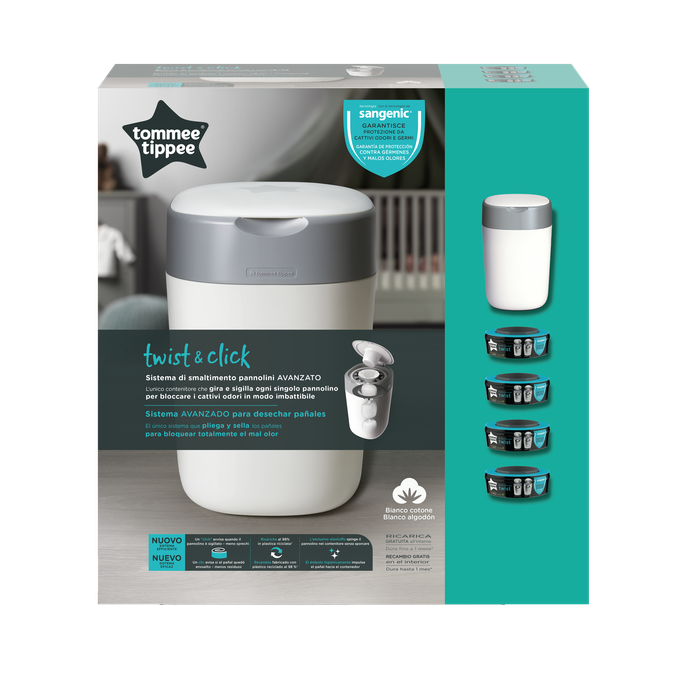 TOMMEE TIPPEE Twist&Click 4 kasetes + autiņbiksīšu konteineris, 1 gab. - 2