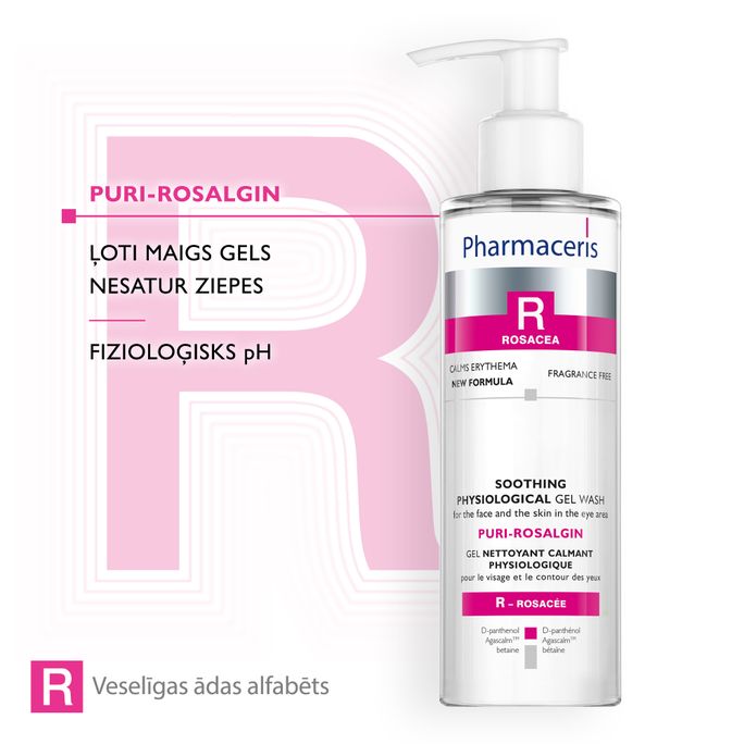 PHARMACERIS R Puri-Rosalgin želeja sejas mazgāšanai, 190 ml - 5