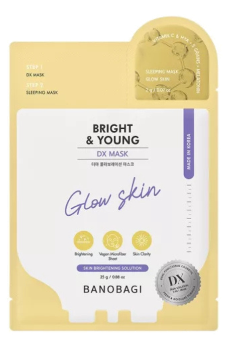 BANOBAGI Derma Expert 2 Step Brightening lakštinė veido kaukė, 1 vnt. - 1