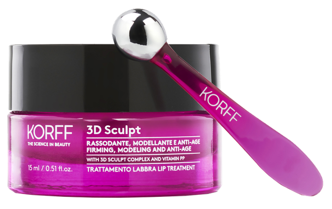 KORFF 3D Sculpt lūpų kontūro lūpų priežiūros priemonė, 15 ml - 2