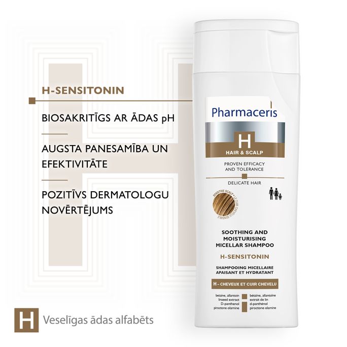 PHARMACERIS Ph H-Sensitonin šampūns, 250 ml - 5