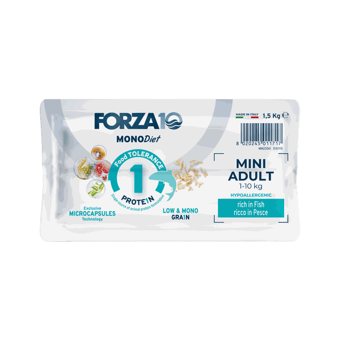 FORZA10 Monodiet Mini Adult Ar Zivi, Suņiem sausā barība, 1.5 kg - 3
