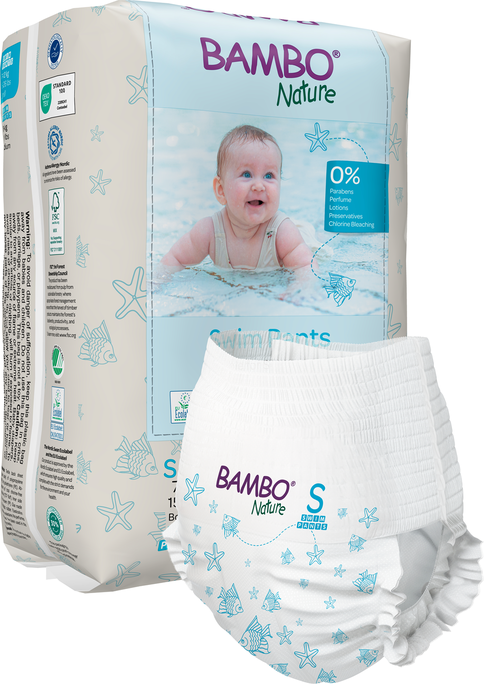 BAMBO NATURE Nature Swim Pants, S, 7-12 kg biksītes, 12 gab. - 3