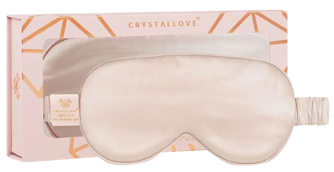 CRYSTALLOVE Gold zīda maska miegam, 1 gab. - 1