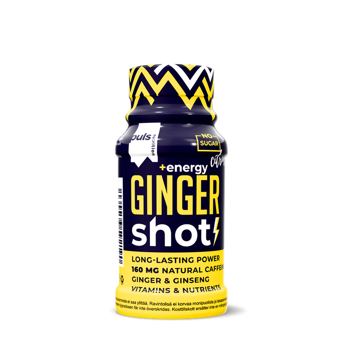 PULS NUTRITION Energy shot + ginger pudelīte, 60 ml - 1
