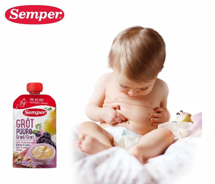 SEMPER Bumbieru, Mango, Ābolu, Graudaugu (No 6 Mēn.) biezputra, 120 g - 2