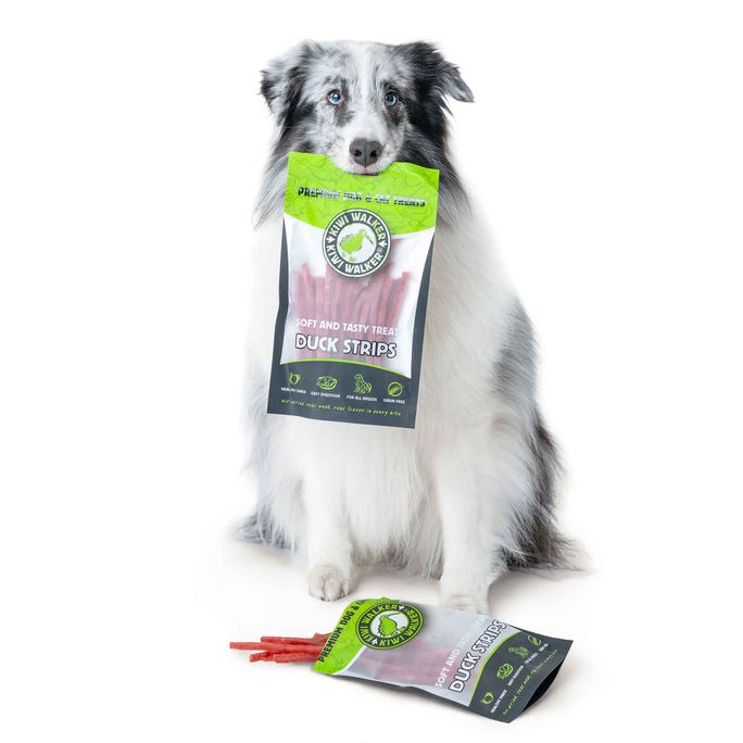 KIWI WALKER Kaltētas Pīles Mīkstās Strēmelītes kārumi, 100 g - 3