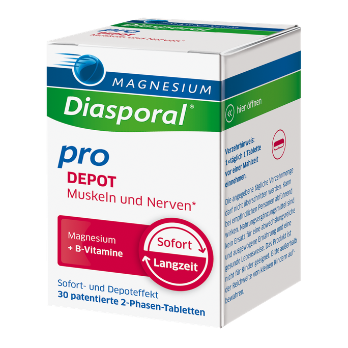 MAGNESIUM DIASPORAL Pro Depot Muskuļiem Un Nerviem tabletes, 30 gab. - 1