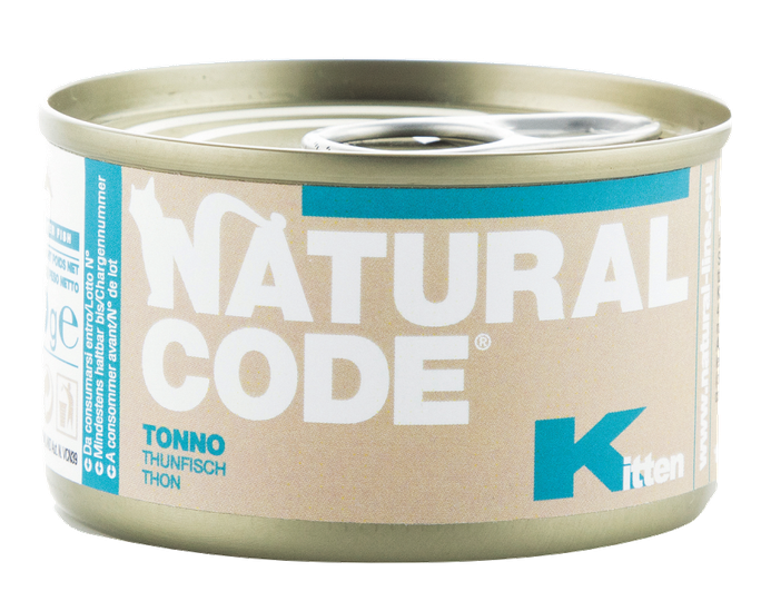 NATURAL CODE Kitten Tuncis mitrā barība, 85 g - 1