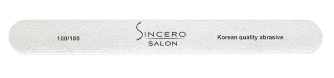 SINCERO SALON Profesional 100/180 Balta nagu vīlīte, 1 gab. - 1
